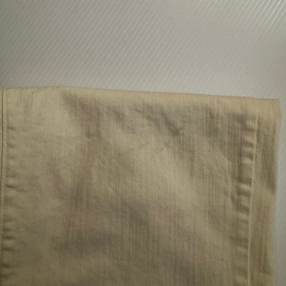 Ella Moss Wide Leg Crop Pants Women's 4 Cream Cotton Culotte Flat Front Chino - Picture 15 of 16